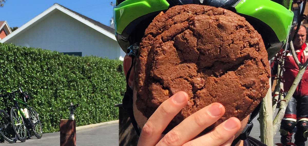 The all-important cookie test. If it doesn't cover your entire face, it's not big enough! 